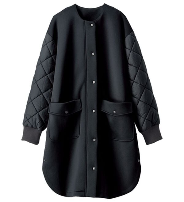 BELLUNA（ベルーナ）の「ダイヤキルト切替とろみ素材ロングコート（ロングコート）」｜詳細画像