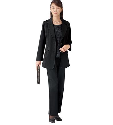 「【３点セット】洗えるストレッチフォーマル３点セット（ブラックフォーマル（喪服・礼服））」