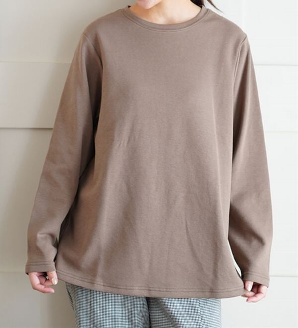 A HAPPY MARILYN（アハッピーマリリン）の「【Ｍ～８Ｌ】名品！「３つのシルエット」と「長袖／半袖」から選べる 綿混 ベーシック Ｔシャツ（Tシャツ）」｜詳細画像