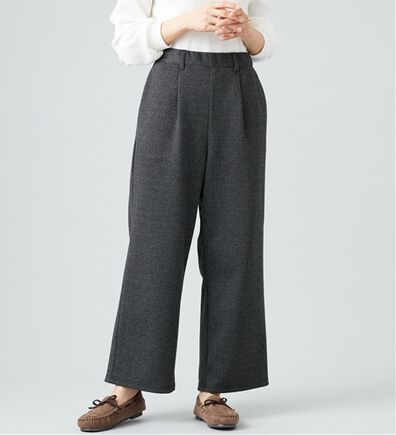 BELLUNA（ベルーナ）の「ウール調ふっくらワイドパンツ（ワイドパンツ・ガウチョ）」