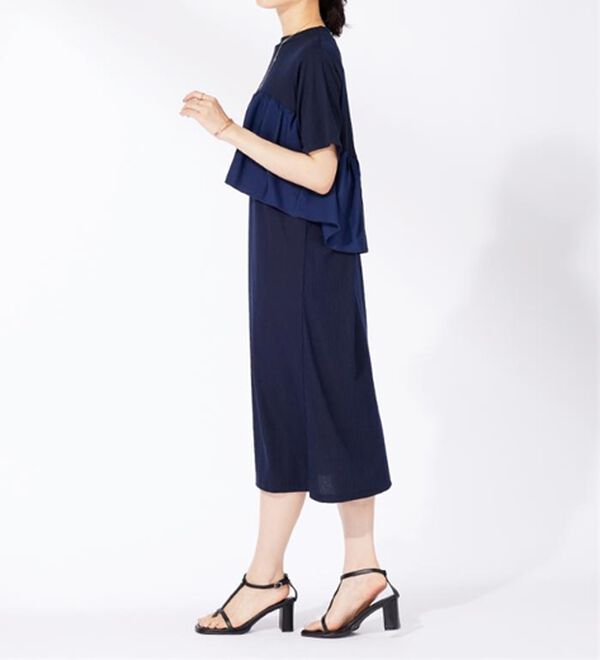 BELLUNA（ベルーナ）の「胸元フリルデザインワンピース（その他ワンピース）」｜詳細画像