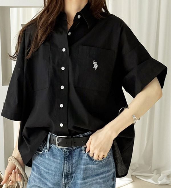 GeeRA（ジーラ）の「【ＵＳ．ＰＯＬＯ．ＡＳＳＮ】オーバーサイズ半袖シャツ（シャツ）」｜詳細画像