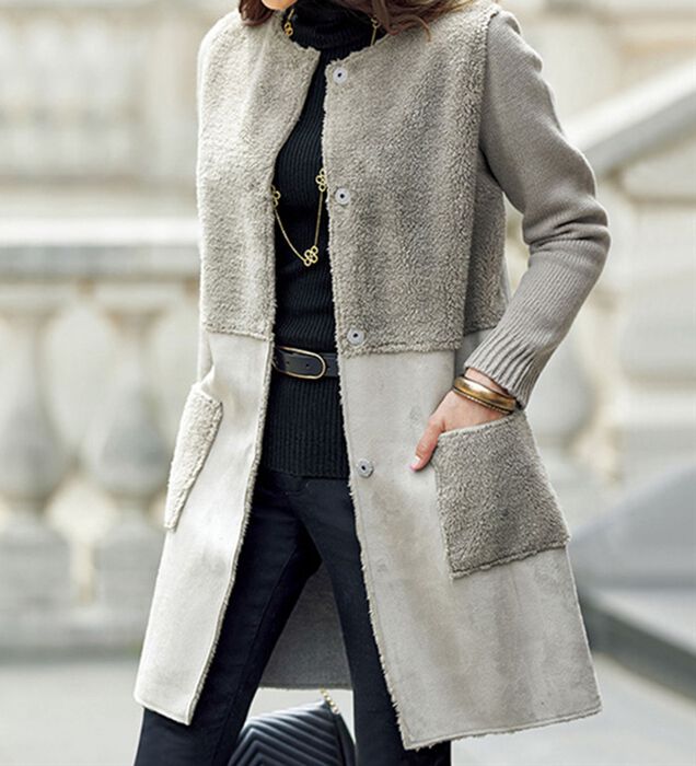 コート　フェイクムートン セールフェイクムートンガウンコート（ムートンコート）｜ElegChic