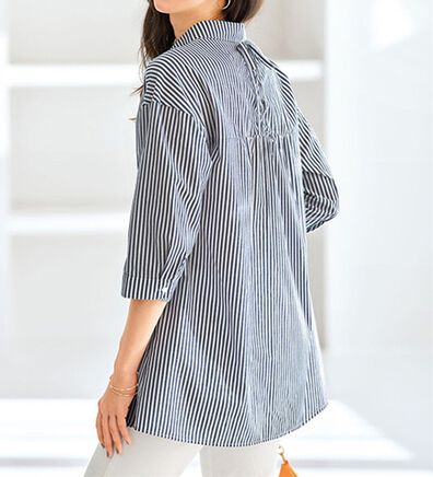 BELLUNA（ベルーナ）の「編み上げリボンデザインシャツチュニック（チュニック）」