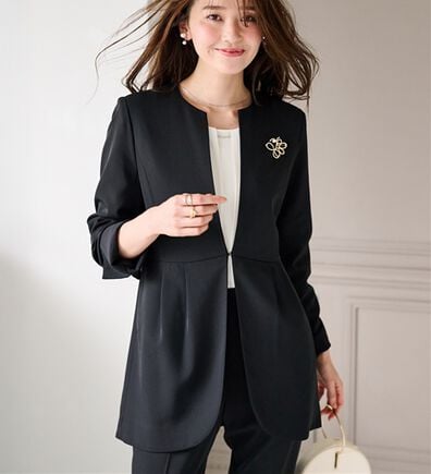 RANAN（ラナン）の「＜２点セット＞ラウンドヘムジャケットセットアップ（パンツスーツ）」