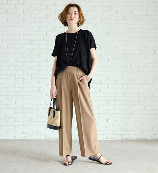 BELLUNA（ベルーナ）の「楊柳素材ドルマンプルオーバー（カットソー）」｜詳細画像