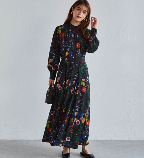 RANAN（ラナン）の「配色ボタニカルシャツワンピース（シャツワンピース）」｜詳細画像