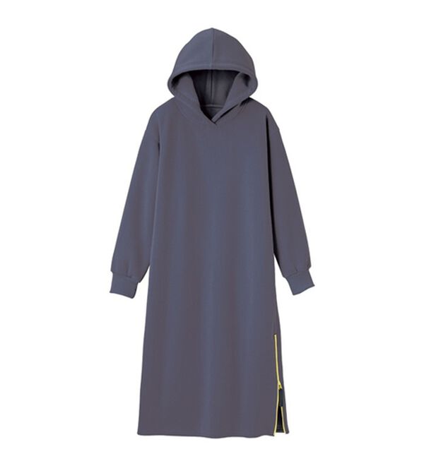 GeeRA（ジーラ）の「裏起毛裾ファスナーパーカーワンピース（カットソーワンピース）」｜詳細画像