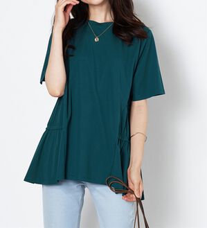 BELLUNA（ベルーナ）の「ヒンヤリ！サイドギャザー使いチュニック（チュニック）」｜詳細画像