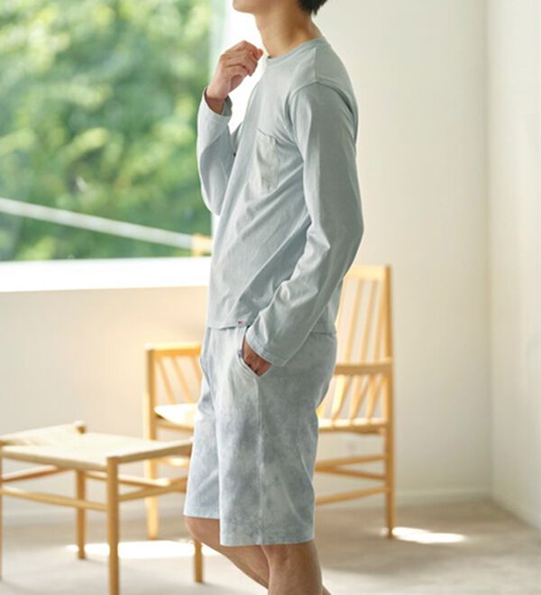 YU'NOW（ユナウ）の「【上下２点セット】ＵＳＡコットンＴシャツ＆パンツセット＜ユニセックス＞（パジャマ・ルームウェア）」｜詳細画像