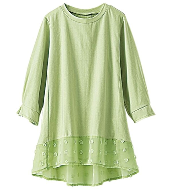 BELLUNA（ベルーナ）の「裾シアードット切替プルオーバー（カットソー）」｜詳細画像