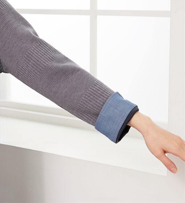 BELLUNA（ベルーナ）の「ポケット付ボーダージャカードワンピース（その他ワンピース）」｜詳細画像