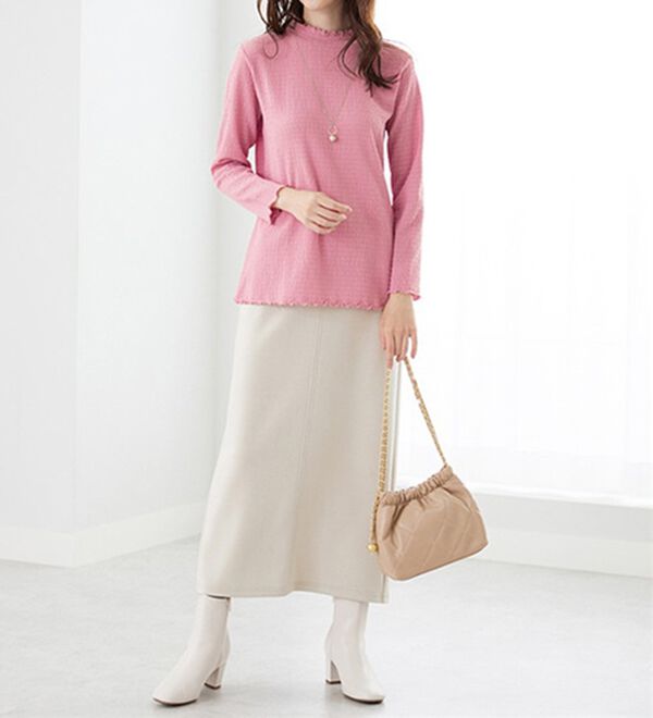 BELLUNA（ベルーナ）の「ジャカード素材メローデザインプルオーバー（カットソー）」｜詳細画像