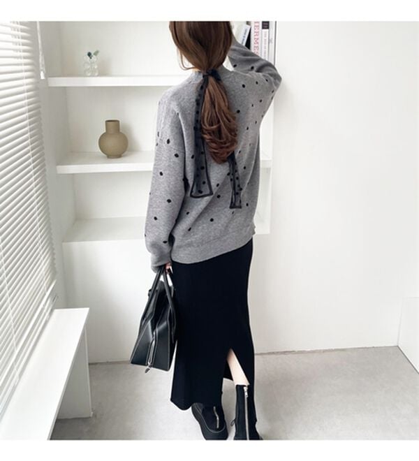 GeeRA（ジーラ）の「ドット柄ニットプルオーバー（ニット・セーター）」｜詳細画像