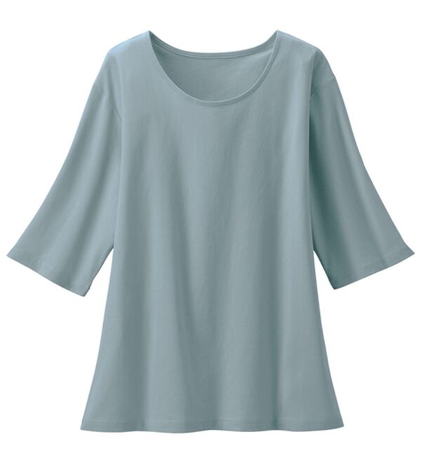 LAVIENNE（ラヴィエンヌ）の「綿１００％汗ジミ対策　ビッグ袖Ｔシャツ（Tシャツ）」｜詳細画像