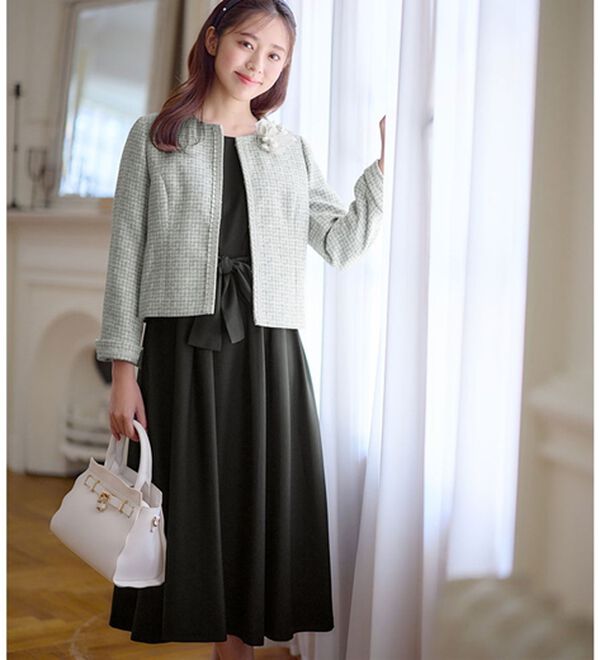 3点セット】入学式卒業式に！ママに嬉しい洗えるワンピセレモニー  