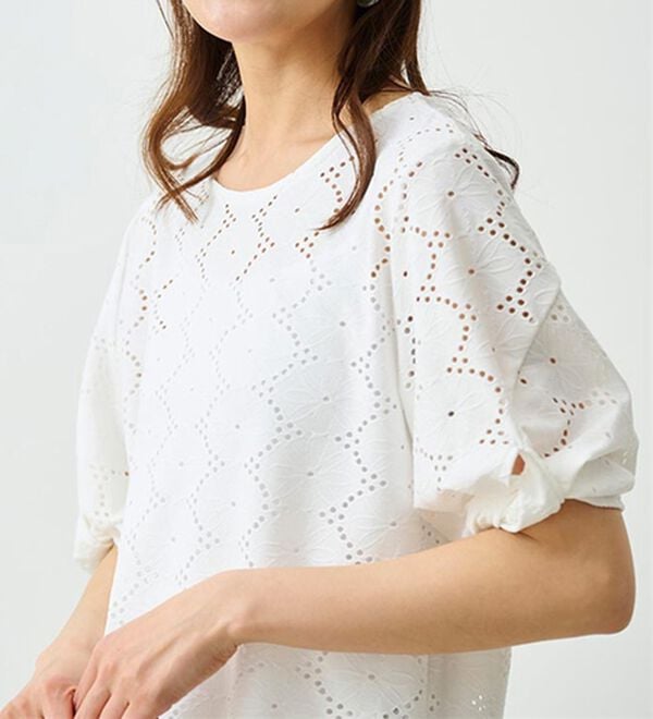 RANAN（ラナン）の「ジャカード素材ボリューム袖プルオーバー（カットソー）」｜詳細画像