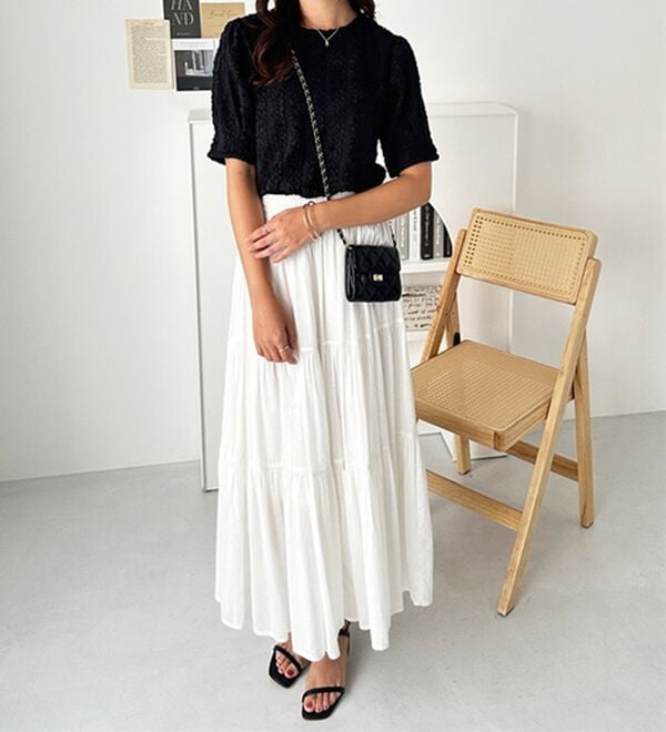 GeeRA（ジーラ）の「ボリュームジャカードカットソー（カットソー）」｜詳細画像