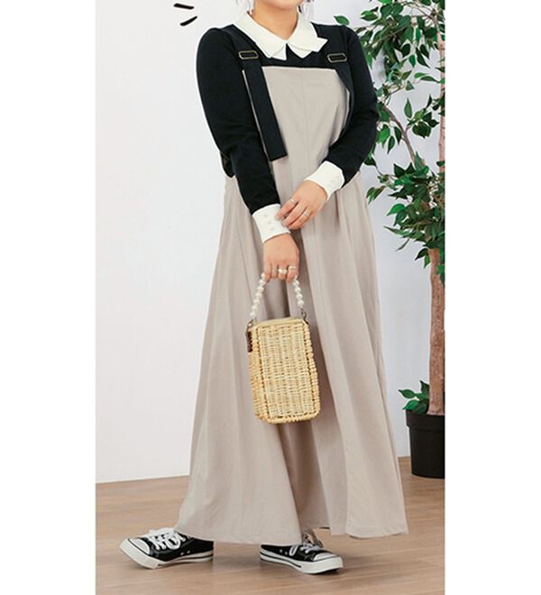 BELLUNA（ベルーナ）の「配色衿ニットプルオーバー（ニット・セーター）」｜詳細画像