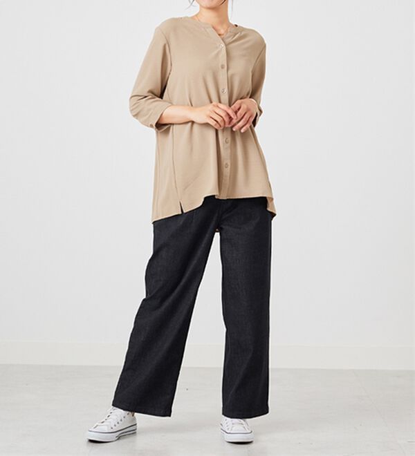 BELLUNA（ベルーナ）の「【新色追加】機能付！バックプリーツチュニック（チュニック）」｜詳細画像