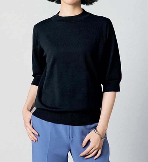 VINNO（ヴィノ）の「パール調釦付ニットアンサンブル（アンサンブル）」｜詳細画像