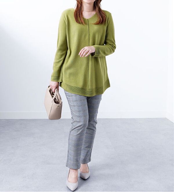 BELLUNA（ベルーナ）の「美脚ストレッチ裏起毛パンツ（フルレングスパンツ）」｜詳細画像