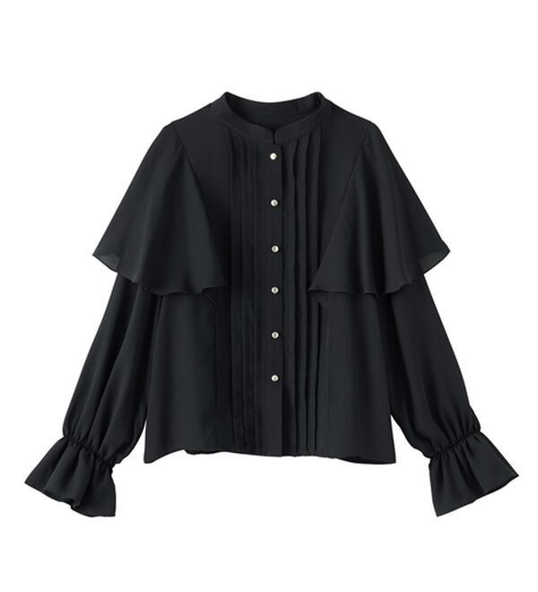 RANAN（ラナン）の「ピンタックフレアー長袖ブラウス（ブラウス）」｜詳細画像