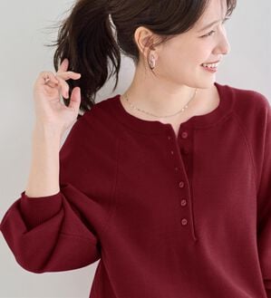 Viola e Viola（ヴィオラ エ ヴィオラ）の「【ゆったり着られる】洗える！ヘンリーネックニット（ニット・セーター）」｜詳細画像
