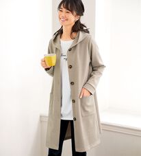 BELLUNA（ベルーナ）の「ボーダージャカード素材フードカーディガン（その他ジャケット）」