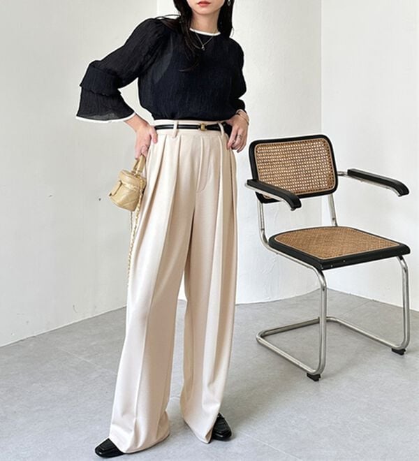 GeeRA（ジーラ）の「インタックスラックスワイドパンツ（フルレングスパンツ）」｜詳細画像