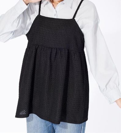 BELLUNA（ベルーナ）の「ジャカード素材ペプラムビスチェ（タンクトップ・キャミソール）」