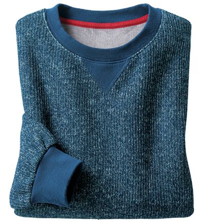 「お手入れ簡単上品ニットトレーナー（メンズトレーナー）」