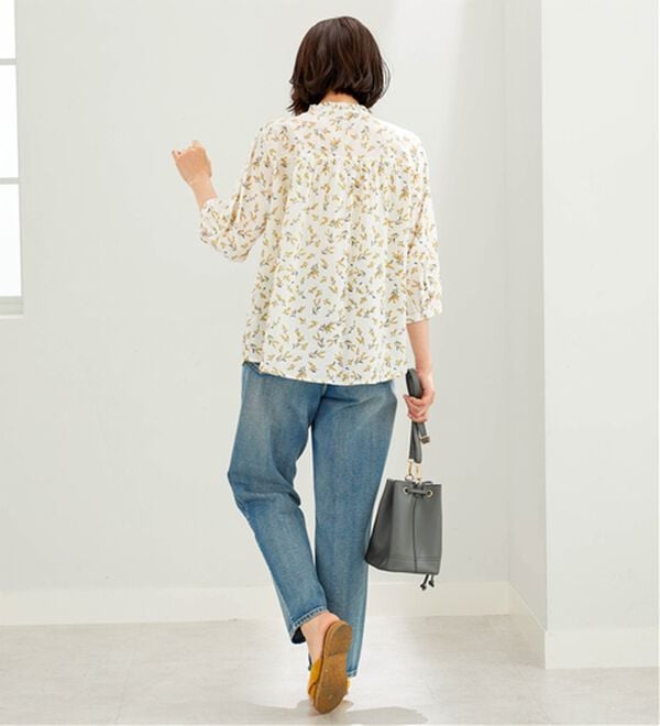 BELLUNA（ベルーナ）の「＜ＩＮＤＩＡ＞胸元シャーリングブラウス（ブラウス）」｜詳細画像