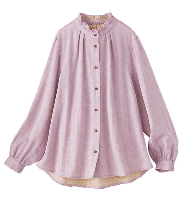 BELLUNA（ベルーナ）の「オーガニックコットンダブルガーゼブラウス（ブラウス）」｜詳細画像