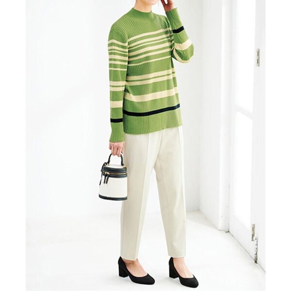 BELLUNA（ベルーナ）の「春のおしゃれ着に最適！ボーダーニット（ニット・セーター）」｜詳細画像