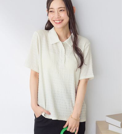 Viola e Viola（ヴィオラ エ ヴィオラ）の「ポコポコ素材ポロトップス（カットソー）」