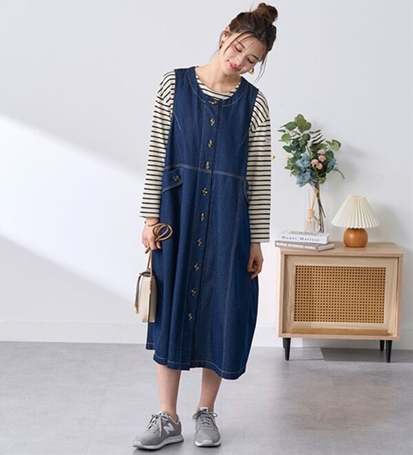 BELLUNA（ベルーナ）の「 ＜＆ｃｏｃｏｃｈｉ＞ハピネスコットン１００％ボーダープルオーバー（カットソー）」｜詳細画像