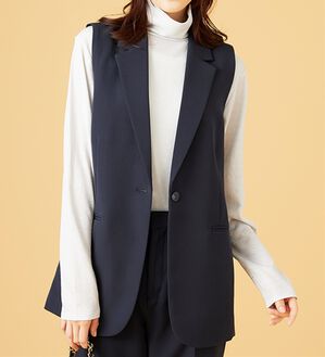 BELLUNA（ベルーナ）の「〈セレモニースタイル〉テーラードジレ（ジレ）」｜ネイビー