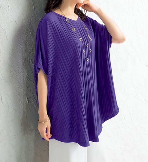 ルフラン（ルフラン）の「【３色組】上品プリーツチュニック（チュニック）」｜詳細画像