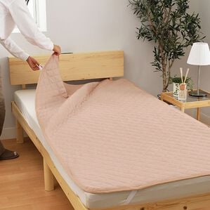 iellio（イエリオ）の「【８日間限定価格】タオル地が気持ちいい！綿１００％敷パッド＜オールシーズン・天然素材・洗える・乾きやすい＞（敷パッド）」｜モーヴピンク