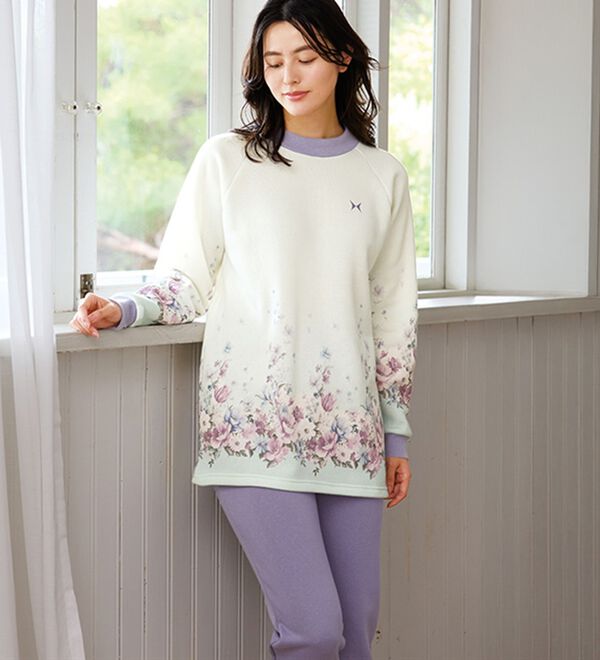 LAVIENNE（ラヴィエンヌ）の「＜ＨＡＮＡＥ　ＭＯＲＩ＞上品スウェットパジャマ（パジャマ・ルームウェア）」｜詳細画像