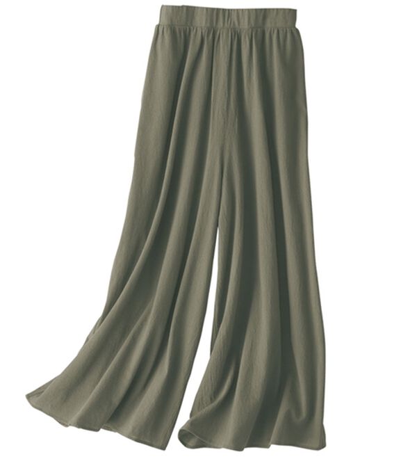 BELLUNA（ベルーナ）の「綿１００％涼やかワイドパンツ（ワイドパンツ・ガウチョ）」｜詳細画像