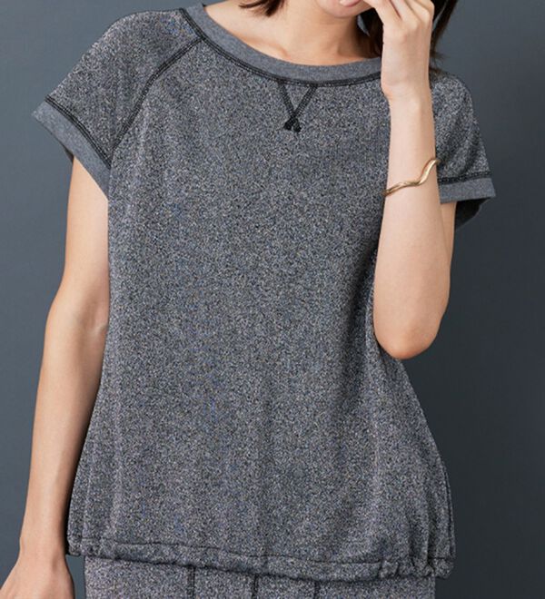 BELLUNA（ベルーナ）の「ラメ入り裏毛素材プルオーバー（カットソー）」｜詳細画像