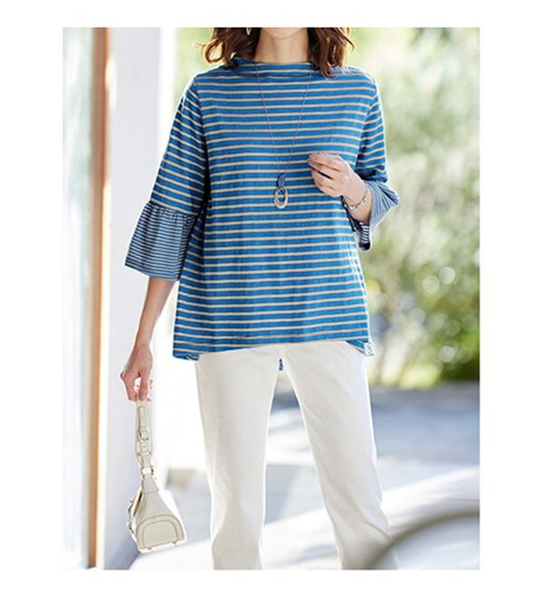 BELLUNA（ベルーナ）の「ボーダー切替プルオーバー（カットソー）」｜詳細画像