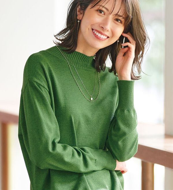 BELLUNA（ベルーナ）の「もちもち素材ハイネックニットプルオーバー（ニット・セーター）」｜詳細画像