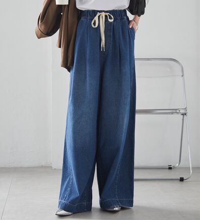 RANAN（ラナン）の「2タックワイドイージーデニムパンツ（フルレングスパンツ）」