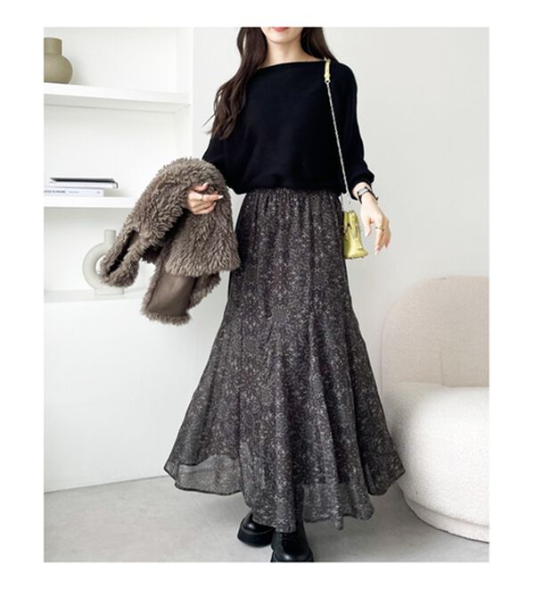 GeeRA（ジーラ）の「切替フレアーロングスカート（ロングスカート）」｜詳細画像