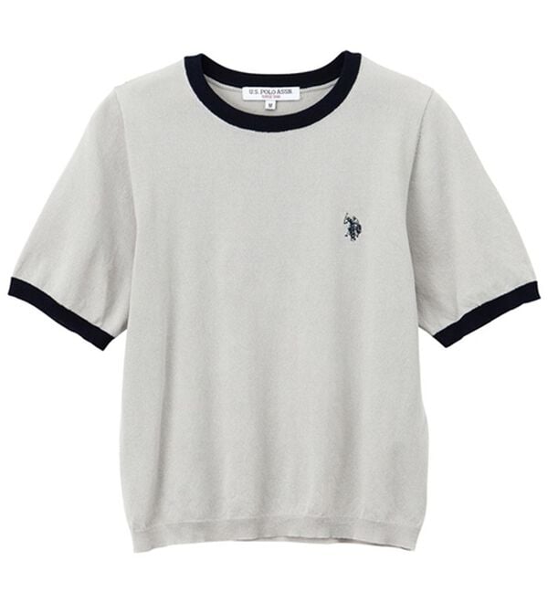 GeeRA（ジーラ）の「【ＵＳ．ＰＯＬＯ．ＡＳＳＮ】配色ニットプルオーバー（ニット・セーター）」｜詳細画像