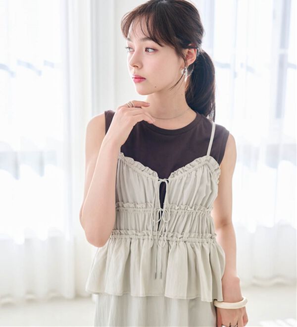 RANAN（ラナン）の「＜BC＞綿100％ひんやりタンクトップ（カットソー）」｜詳細画像