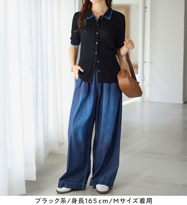 Viola e Viola（ヴィオラ エ ヴィオラ）の「アソートシアーリブニットポロシャツ（ポロシャツ）」｜詳細画像